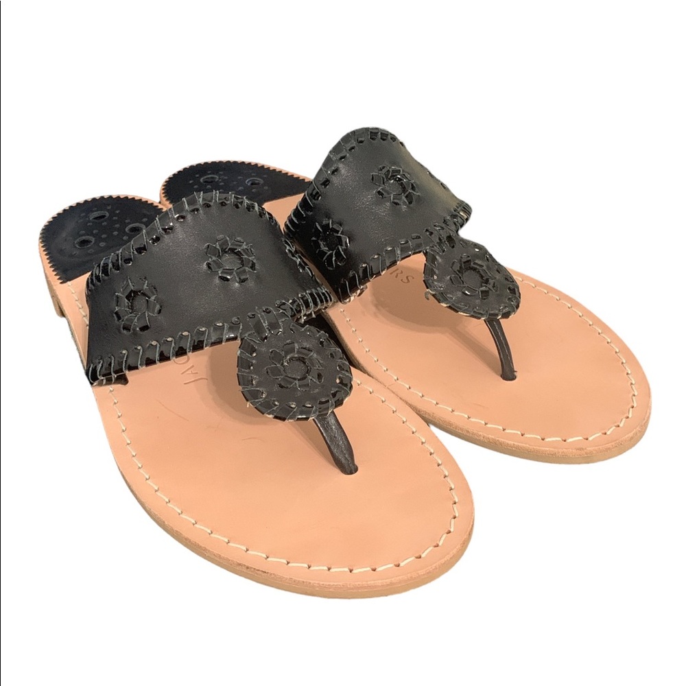 Jack Rogers - Jack’s Flat Sandal, Black, Size 9.5